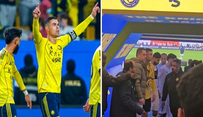 Al Nassr se lleva la victoria y los jugadores del equipo rival se "pelean" por una foto con Cristiano Ronaldo
