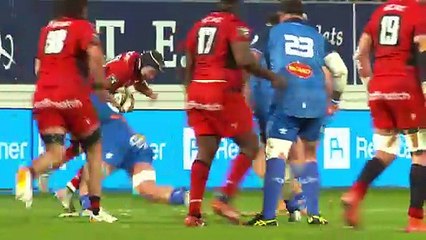 TOP 14 - Essai de Christian AMBADIANG (CO) - Castres Olympique - LOU Rugby