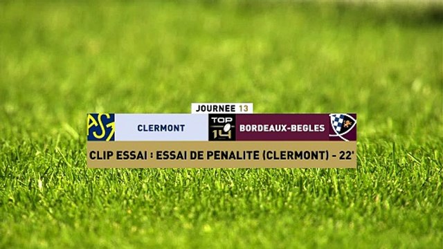 TOP 14 - Essai de pénalité (ASM) - ASM Clermont - Union Bordeaux-Bègles