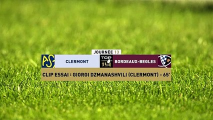 TOP 14 - Essai de Giorgi DZMANASHVILI (ASM) - ASM Clermont - Union Bordeaux-Bègles
