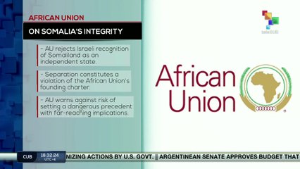 The African Union reiterated its rejection of Israel's recognition of Somaliland as independent