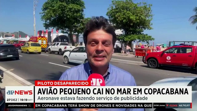 Rio de Janeiro: Avião de pequeno porte cai no mar em Copacabana