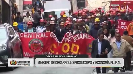 Movilizaciones de la COB son financiadas por actores políticos de anteriores gestiones, apunta el ministro Justiniano