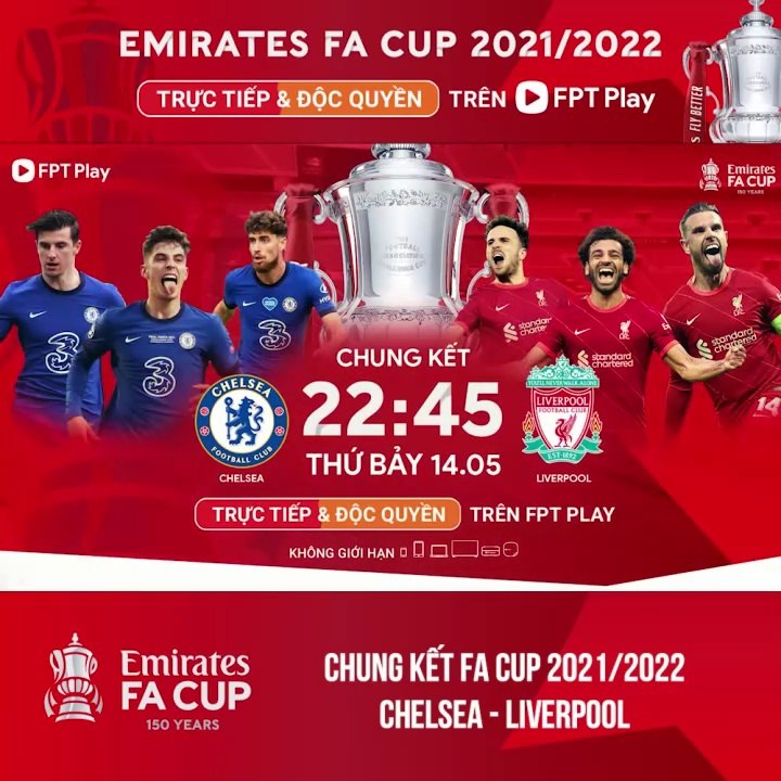 Chung Kết FA Cup Mùa Giải 2021/22 : Chelsea - Liverpool (14/5/2022) | Trailer trên Truyền Hình FPT Play