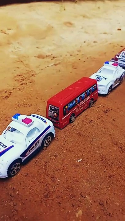 Buses and cars are falling into hole