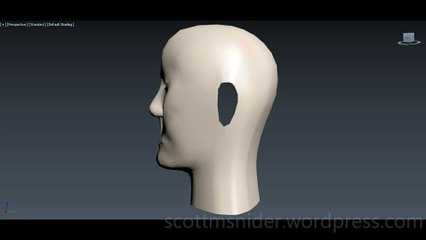 Flame: 3DS MAX Practice Polygon Modeling Head Model Video #50 (12-27-2025)