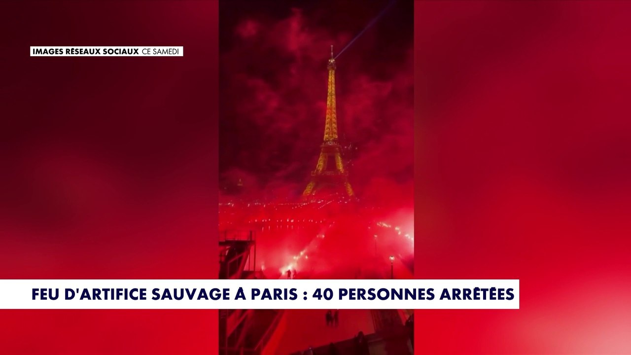 Feu d’artifice sauvage à la Tour Eiffel : 40 pe...