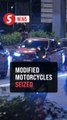 Extremely modified motorcycle among 65 vehicles impounded