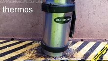 Hydraulic press vs metal thermos