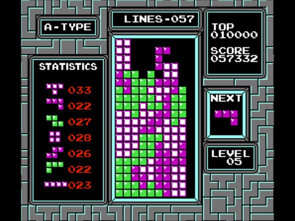 Tetris (USA) - Actual Framerate Fret #7