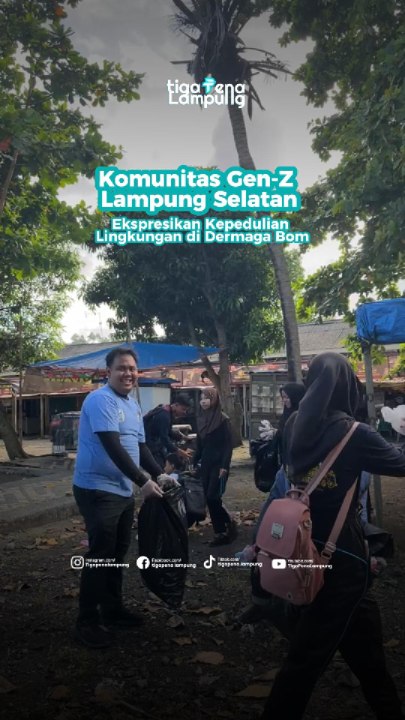 Komunitas Gen-Z  Lampung Selatan Ekspresikan Kepedulian Lingkungan di Dermaga Bom