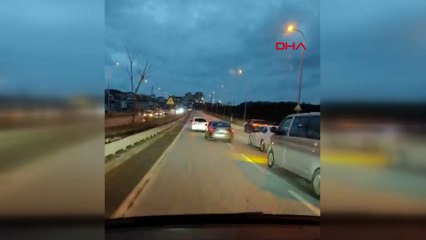 Arnavutköy’de düğün konvoyu ile trafiği yavaşlatıp havaya ateş açtılar