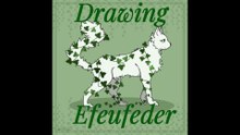 Zeichnung von Efeufeder