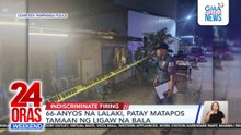 66-anyos na lalaki, patay sa ligaw na bala sa Pampanga | 24 Oras Weekend