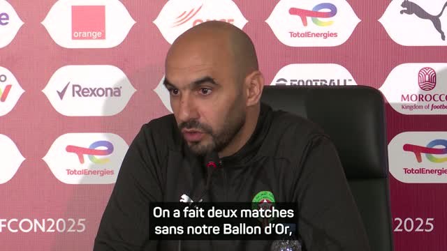 Maroc - Regragui : Hakimi jouera demain