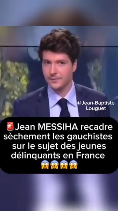 🚨Jean MESSIHA recadre sèchement les gauchistes sur le sujet des jeunes délinquants en France 😱😱😱
