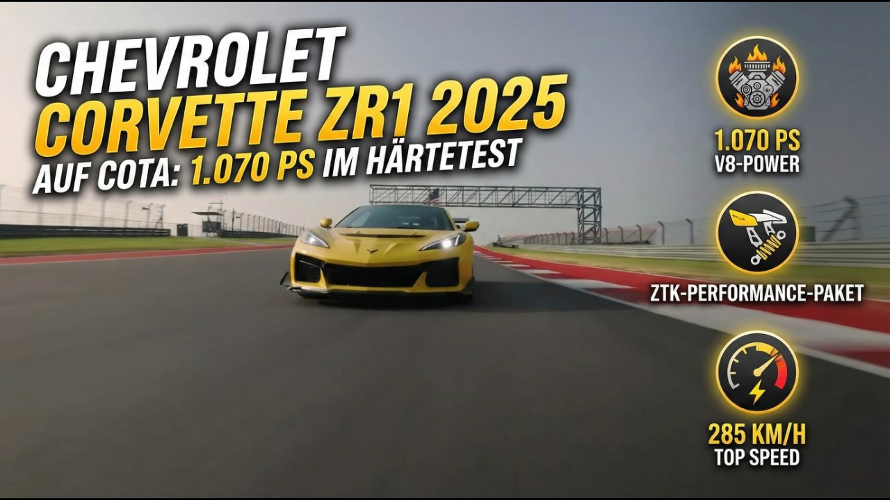 2025 Chevrolet Corvette ZR1 auf COTA: 1.070 PS im Härtetest