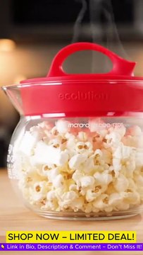 Ecolution Micro-Pop Microwave Popcorn Popper Oil-Free, BPA-Free Glass Bowl | 3-Quart Popcorn Maker Review