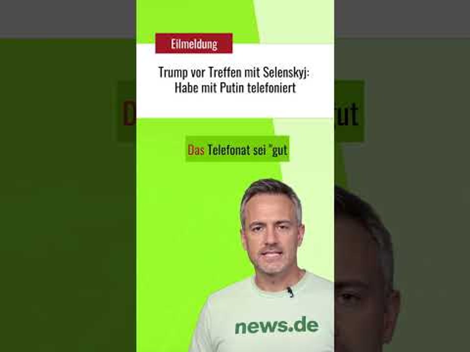Trump vor Treffen mit Selenskyj: Habe mit Putin telefoniert