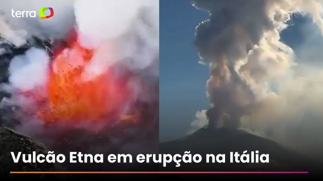 Vulcão Etna entra em erupção na Itália e lava atinge até 400 metros de altura