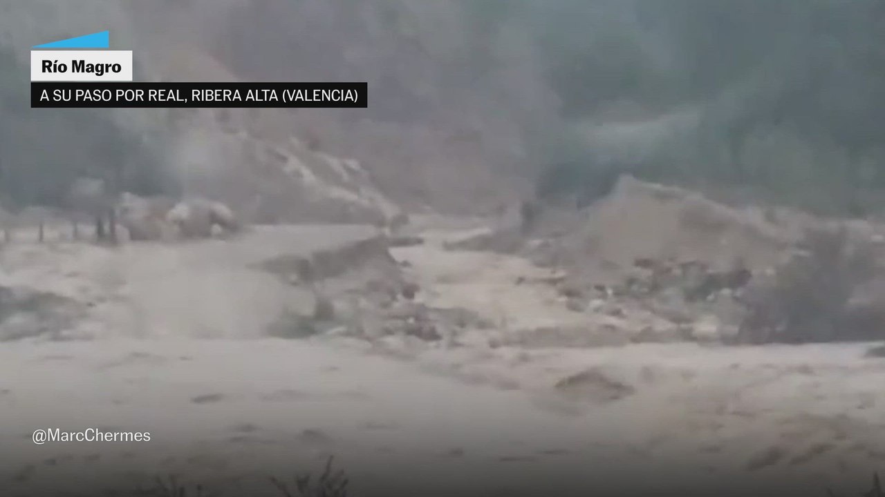 El temporal deja ríos al borde del desbordamiento y calles anegadas en Valencia