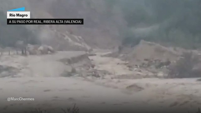 El temporal deja ríos al borde del desbordamiento y calles anegadas en Valencia