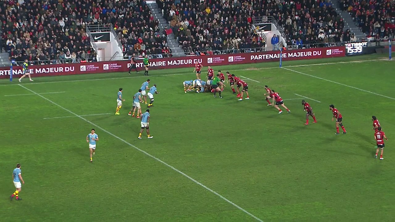TOP 14 - Essai de Gael DREAN (RCT) - RC Toulon - USA Perpignan