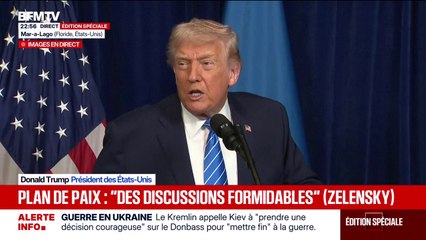 Plan de paix pour l'Ukraine: "Le sujet du Donbass n'a pas été résolu [...] c'est un sujet complexe", déclare Donald Trump