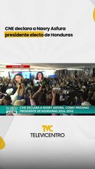 CNE declara a Nasry Asfura presidente electo de Honduras
