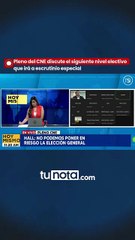 En sesión de pleno, consejeros del CNE discuten el siguiente nivel electivo que irá a escrutinio especial