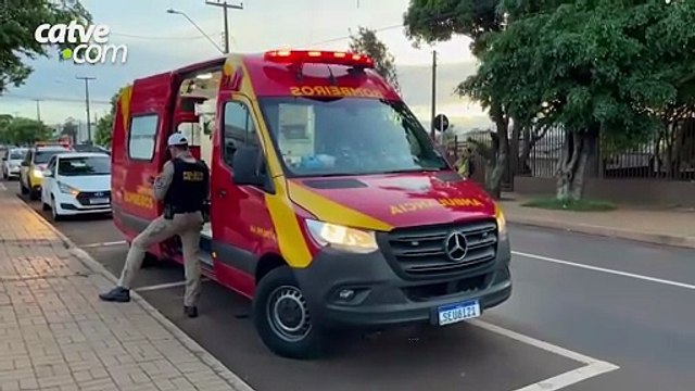 Criança é atropelada ao atravessar rua de bicicleta em Cascavel