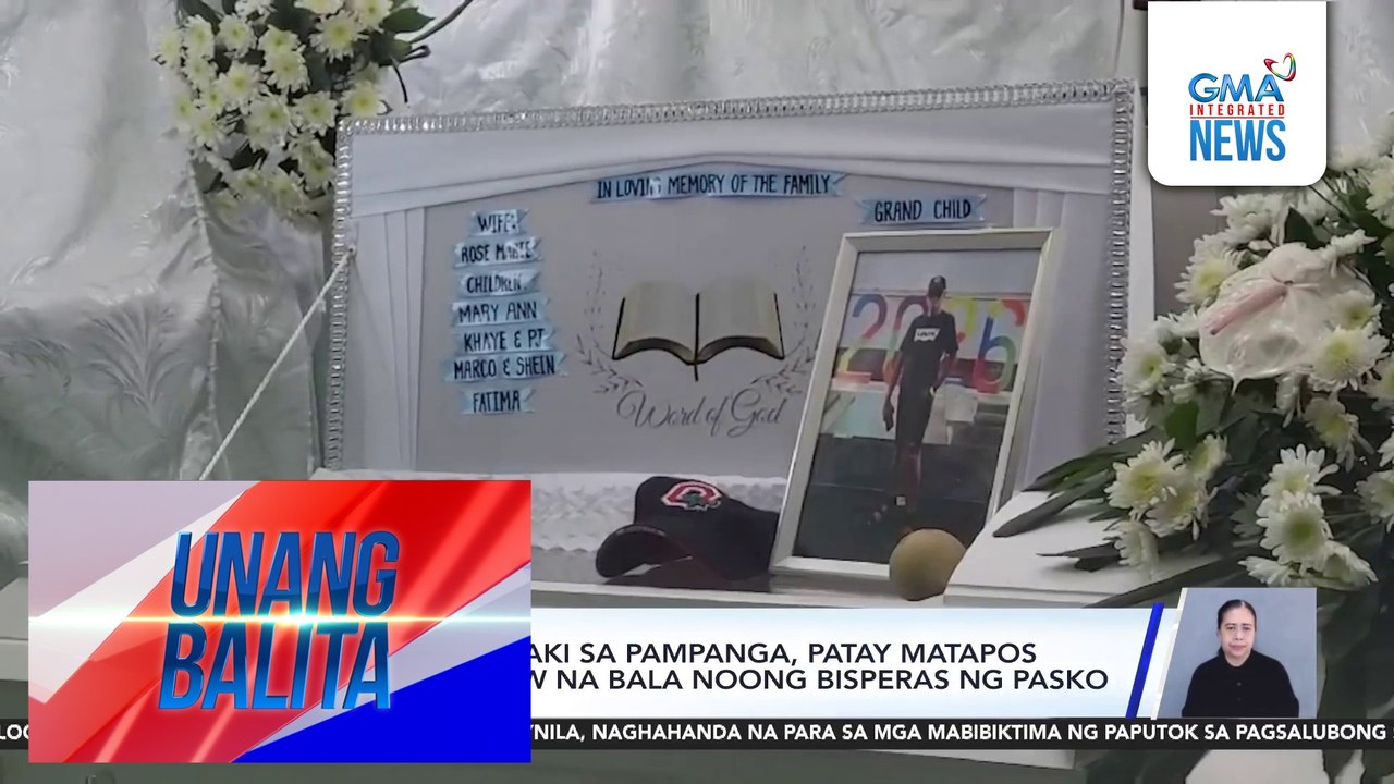 66-anyos na lalaki sa Pampanga, patay matapos tamaan ng ligaw na bala noong bisperas ng Pasko | Unang Balita