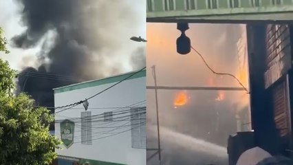 Al menos dos locales han sido consumidos por incendio en la plaza de mercado de Barrancabermeja