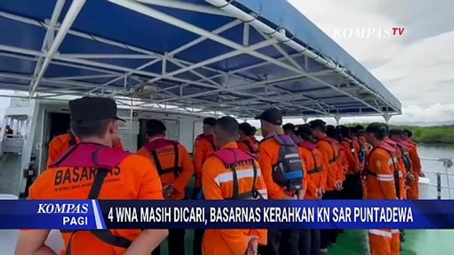Pencarian 4 WN Spanyol di Komodo, Basarnas Turunkan Kapal Besar & Tim Penyelam | KOMPAS PAGI