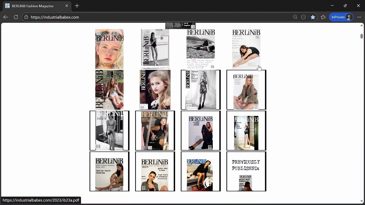 Main website for BERLiNiB Fashion Magazine work in 2025!