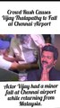 Tollywood actor Vijay Thalapathy Fall at Chennai Airport