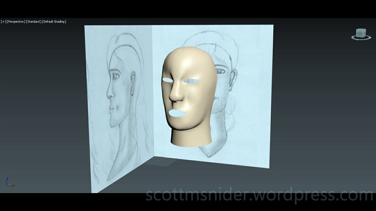 Flame: 3DS MAX Practice Polygon Modeling Head Model Video #56 (12-28-2025)