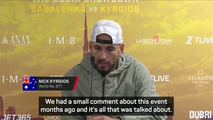 Kyrgios, Sabalenka hit back at critics over 'Battle of the Sexes' exhibition
