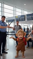 Poor Baby Monkey Piku at the Airport ✈️ Emotional & Heart Touching Hardworking Story 😭❤️