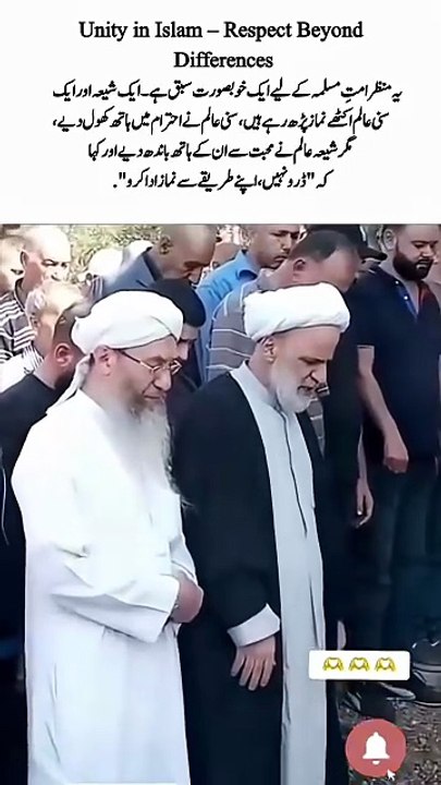 True_Unity_of_Islam_Shia_and_Sunni_Scholars_Praying_Together_with_Love_and_Respect_usa_viral_short_SD studio