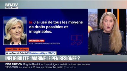 SIGNÉ BFM - "Jordan Bardella peut gagner à ma place": Marine Le Pen s'est confiée sur son avenir politique dans La Tribune Dimanche