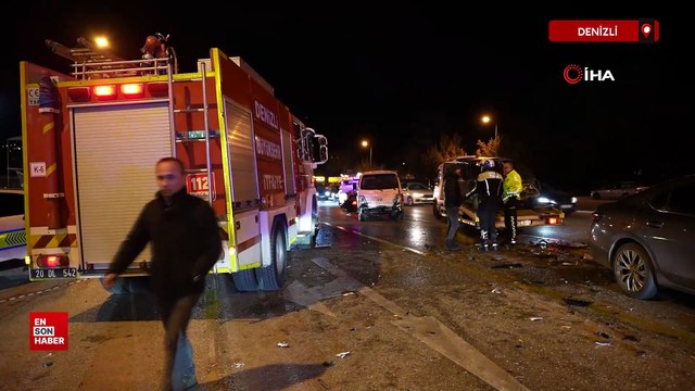 Denizli’de 5 aracın karıştığı zincirleme kaza çok sayıda kişi yaralandı