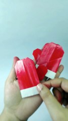 From Paper to Cozy Gloves ❄️ | Red Christmas Gloves DIY