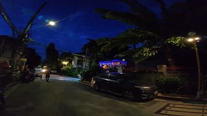 Lovely Twilight on Conchu Street in Manila City in the Philippines