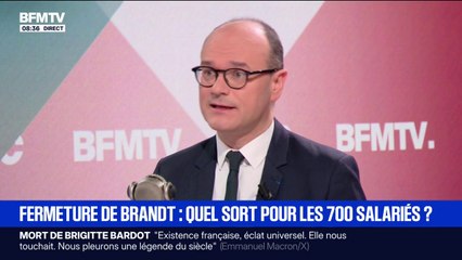 Brandt: "Ce qui est une bonne nouvelle aujourd'hui, c'est qu'il y a des industriels qui s'intéressent à la reprise", dit Sébastien Martin, ministre délégué chargé de l'Industrie