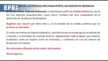 Las familias de los desaparecidos en Indonesia piden que se preserve su identidad