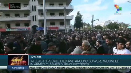 Syria: At least 3 people died and around 60 were wounded in armed clashes during protests