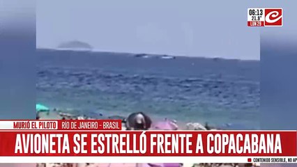 Avioneta se estrelló en Copacabana: murió el piloto