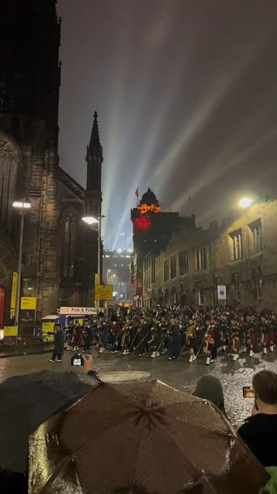 Happy Burns Night!Moment from Edinburgh Tattoo on the Royal Mile in August 2022, Edinburgh 🏴💙