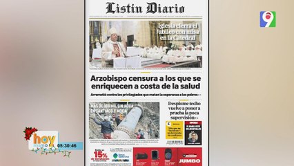 Titulares prensa dominicana lunes 29 de diciembre 2025 | Hoy Mismo